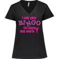 thumbnail image 3 of Inktastic I Only Play Bingo on Days That End in Y Women's Plus Size V-Neck T-Shirt, 3 of 5