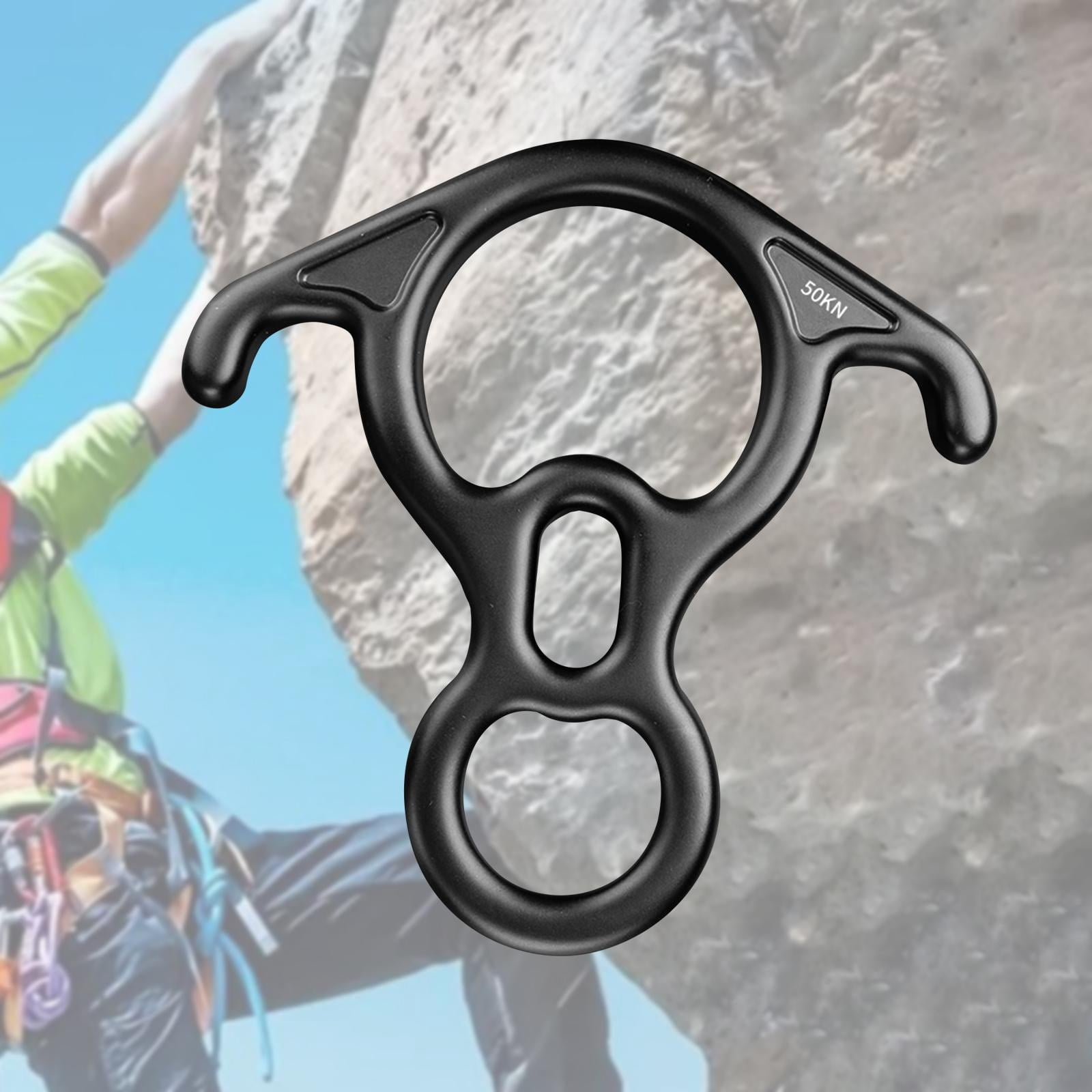 GARENDE 50kN Descender Belay Device for Caving Expansion Rope Rappel Black