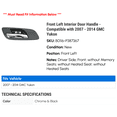 thumbnail image 2 of Front Left Interior Door Handle - Compatible with 2007 - 2014 GMC Yukon 2008 2009 2010 2011 2012 2013, 2 of 2
