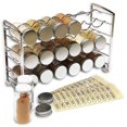 thumbnail image 1 of Deco Brothers Spice Rack Organizer with 18 Spice Bottles, 48 Spice Labels Set for Cabinet, Countertop, Pantry, Cupboard, Chrome, 1 of 5