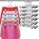 thumbnail image 1 of Perchas para pantalones con clips, organizador de armario para colgar que ahorra espacio, 6 niveles, perchas para faldas con gancho giratorio 360, organizador de armario, perchas para ropa, elementos, 1 of 6