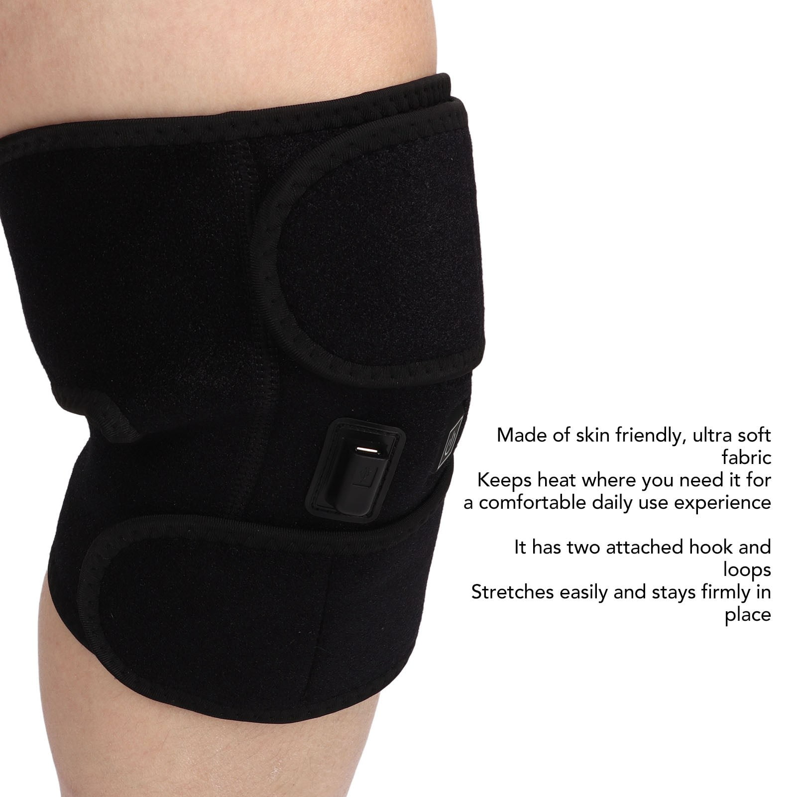Heated Knee Brace, 2Pcs Cordless Heated Knee Warp Rechargeable Knee Brace Warmer with 3 Heating Levels Heated Knee Pad for Shoulder Elbow Knee