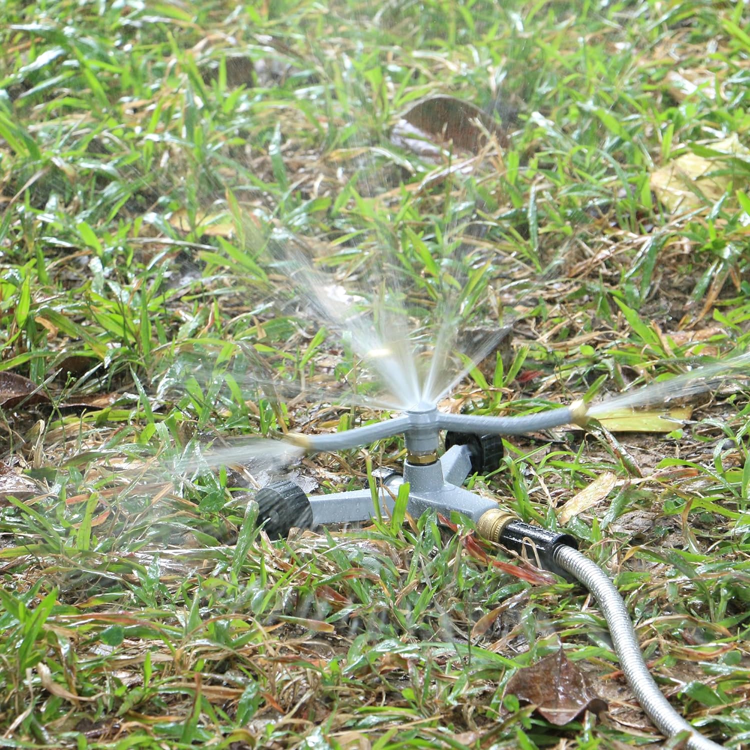 STYDDI Metal 3-Arm Rotating Lawn Sprinkler, 45 Ft Coverage photo 5