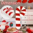 thumbnail image 3 of DAMAI Christmas Candy Cane Pillow Red And White Decorative Throw Pillow Soft Fabric Peppermint Shaped, 3 of 9