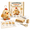 Chickens A11, variant on Patchwork Dairy Cow Cattle DIY Kit, Portable Handmade Ornament Kit for Gifting & Collection