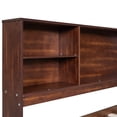 thumbnail image 6 of Euroco Wood Full Size Captain Platform Bed with Storage Headboard, Antique Brown, 6 of 12