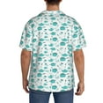 thumbnail image 5 of Xecao offers the Utensiles for Men's Casual Short-sleeved Shirt, a button-up collared shirt with a pocket, perfect for beach vacations and yacht travel in the Large size., 5 of 7