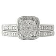 thumbnail image 3 of Forever Bride 1/4 Ct Diamond Composite Sterling Silver Wedding Bridal Set for Women, 3 of 4