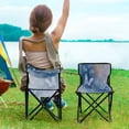 thumbnail image 5 of 600D Oxford Camping Chair Portable Foldable Chair Supports 220 lbs for Picnic, Fishing, Backpacking Blue Butterflies Flying, 5 of 8