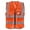 Orange, variant on purcolt Womens High Visibility Reflective Safety Vest V Neck Zipper Workwear Waistcoat with with ID Pocket Mint Green Free Size