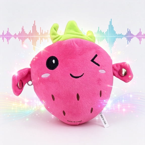 Baby Musical Sensory Toy,nteractive Musical Plush Toy with Sounds,Sensory Activity Learning Educational Kid Toy,Fun Christmas and Birthday Gifts Suitable for Multiplayer interaction (pink strawberry)