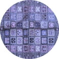 thumbnail image 1 of Ahgly Company Indoor Round Abstract Blue Modern Area Rugs, 4' Round, 1 of 4