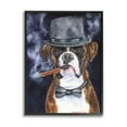 thumbnail image 4 of Stupell Industries Sophisticated Boxer Dog Portrait Top Hat Pet Black Framed, 11 x 14, Design by George Dyachenko, 4 of 5