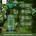 thumbnail image 3 of Kingsyard 2 Pack Glass Hummingbird Feeder with Ant Moat for Outdoors, 16 oz, 6 Feeding Ports, Green, 3 of 6