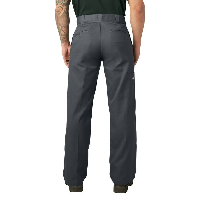Dickies Men's Loose Fit Double Knee Work Pants, Charcoal, 36X32