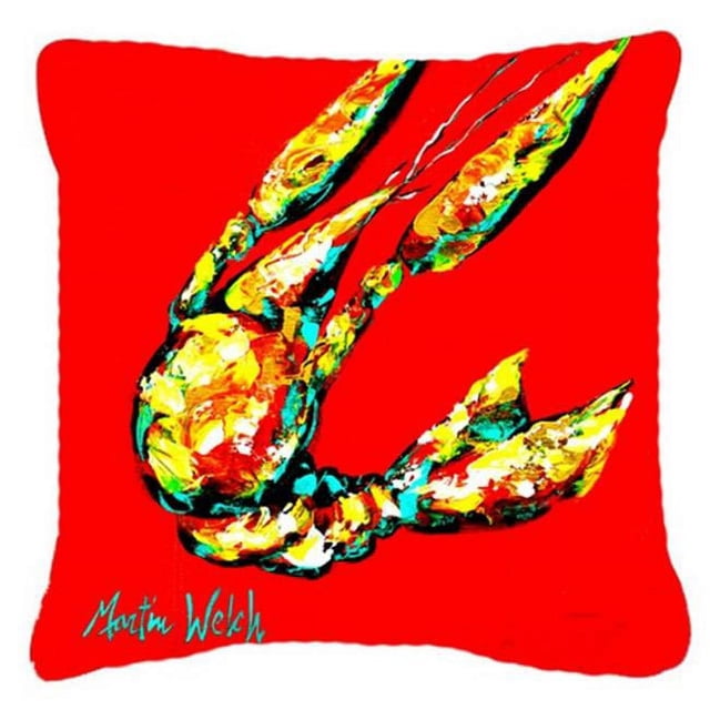 Carolines Treasures MW1146PW1414 Crawfish Move Over Canvas Fabric Decorative Pillow