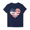thumbnail image 4 of SOOMLON Plus Size Usa Flag Womens Graphic T Shirts Heart Red White and Blue Shirts Crew Neck Fourth of July Tops Short Sleeve Sexy T-Shirt Bohemian Tee Blouse Clothes, 4 of 4
