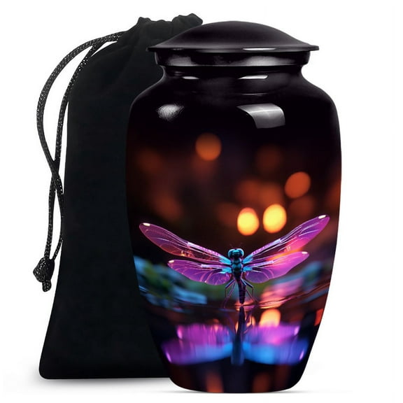 Dragon fly Urn, Urn for Ashes for Women, Burial Urns for Women, Cremation Urns for Adult Ashes Women, Large Urns for Human Ashes, Urn for Ashes for men(Size - 10inch)