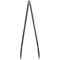 Winco 16HT 16" Coiled Spring Stainless Steel Utility Tongs with Scalloped Edge