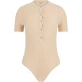 thumbnail image 4 of Guess PEARL OYSTER Women's Anders Ribbed Henley-Neck Bodysuit, US X-Small, 4 of 4