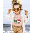 thumbnail image 4 of Olive Loves Apple Santa Promoted Me to Big Sister Christmas T-Shirt for Baby and Toddler Youth Girls Holiday Outfit Peach Shirt 18 Months, 4 of 5