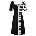 thumbnail image 4 of Piano Keyboard Sleeveless Dress Dresses gala sexy dress, 4 of 6