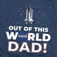 thumbnail image 2 of NASA Father's Day Out of This World Dad Unisex Adult Heather T Shirt, Navy Heather, Large, 2 of 3