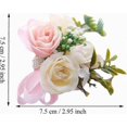 thumbnail image 2 of 2 Pieces Wedding Wrist Flower Decor,Wedding Prom Hand Flower, Silvery Bling Wrist Flower, 2 of 5