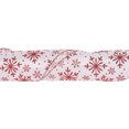 thumbnail image 3 of Holiday Time 6 po x 20 pi Ruban flocon de neige,  Rouge et blanc, 3 of 4