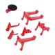 thumbnail image 1 of 1pc Hole Plate Hook Red Plastic ABS Pegboard Hanger Tool Holder Wall Mounted Display Rack Hardware Storage Garage Organization, 1 of 5