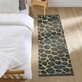 thumbnail image 3 of Yayeee Runner Rug for Bedroom 2'x6' Machine Washable Hallway Non Slip Mat, Green Leopard Print, 3 of 8