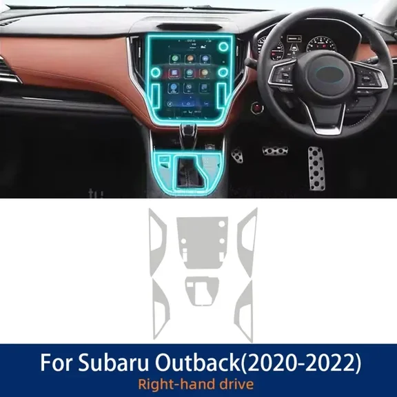 Car Interior Center Console Transparent TPU Protective Film For Subaru Outback 2020 2021 2022 Anti-scratch Repair Sticker.