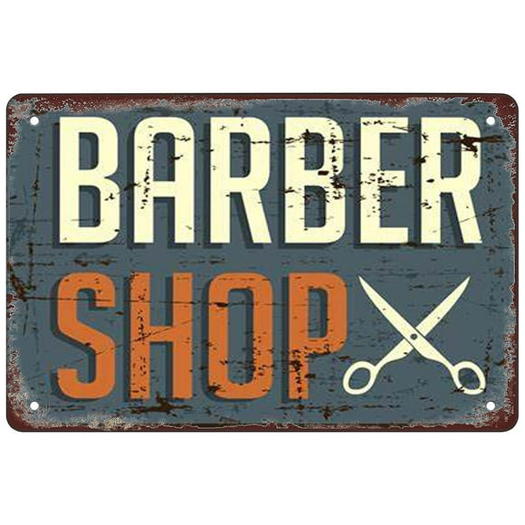 Retro Funny Metal Sign Sheet Signs Tin Sign,barber shop 16 x 12 Inches