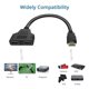 thumbnail image 2 of HDMI Splitter Adapter Cable HDMI Splitter 1 In 2 Out HDMI Male To Dual HDMI Female 1 To 2 Channels Suitable, 2 of 4