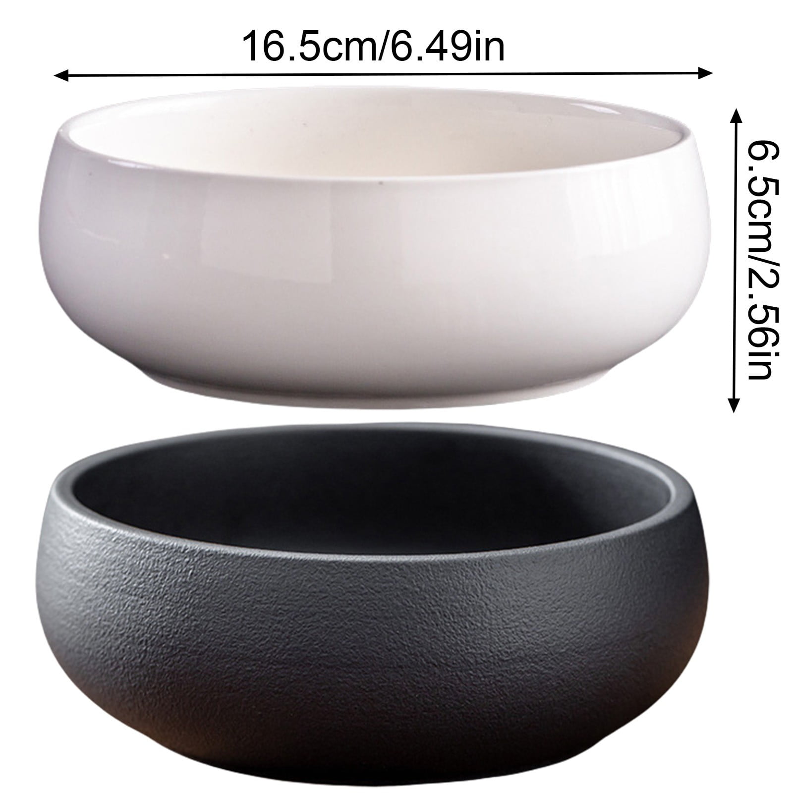 GQDIN 6.5 inch Round Large Shallow Succulent Ceramic Glazed Planter Pots, Bonsai Pots Garden Decorative Cactus Stand Flower Container,Aquatic Plant Container for Water Roots