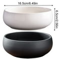 thumbnail image 3 of Haidf Ceramic Bowl Planter, Non-Porous Hydroponic Lotus Bowl Planter, Large Caliber Flow Glaze Daffodil Pot, Water Lily Pot, Flower Bowl, Plant Bowl, Succulent Bowl, 6.5 Inch, Black, 3 of 4