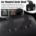 thumbnail image 2 of Suede Metal Double Hook Car Hook Car Mounted Suede Hook NEW O8T5, 2 of 9
