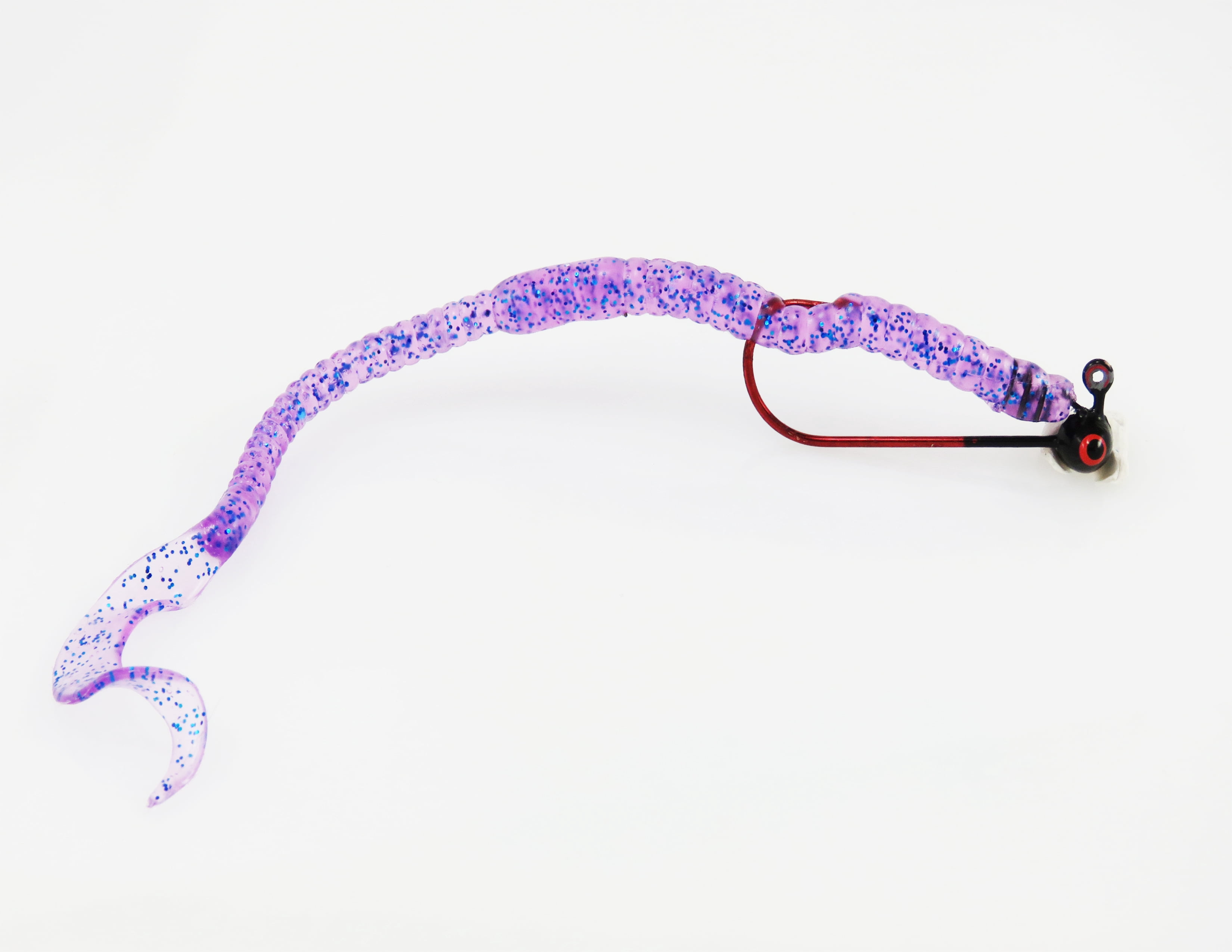 Luck-E-Strike, 6" Twirl Tail Worm, Electric Blue, Bass, Freshwater, Soft Baits