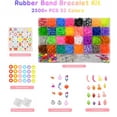 thumbnail image 2 of 2500+ Rubber Band Bracelet Kit, Meafeng 32 Colors Loom Bracelet Kit, Friendship Bracelet Making Kit for Girls 8-12, Craft Gift for Girls Creativity, 2 of 7