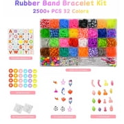 2500+ Rubber Band Bracelet Kit, Meafeng 32 Colors Loom Bracelet Kit, Friendship Bracelet Making Kit for Girls 8-12, Craft Gift for Girls Creativity