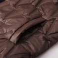 thumbnail image 5 of Wutalume Women's Fashion Winter Solid Color Long Sleeve Zipper Loose Warm Hooded Coat, Plush Lining, Windproof Design, Perfect for Outdoor and Casual Wear,Light Brown L, 5 of 7