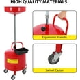 thumbnail image 2 of EastVita 8 Gallon Portable Waste Oil Drain, Industrial Fluid Drain Tank with Wheels and Adjustable Funnel Height, 2 of 7