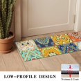 thumbnail image 3 of Bohemian Retro Floral Non-Slip Entryway Door Mat,Boho Indoor Decor Durable Low Plush Door Mat,Washable Welcome Rug for Patio Hallway Home Decor 16x47 Inches, 3 of 7