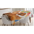 thumbnail image 1 of Ambesonne Birthday Party Tablecloth Rectangular Table Cover, Puppy Dog Birthday, 60"x90", Multicolor, 1 of 3