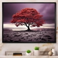 thumbnail image 1 of Designart Tree black framed wall art, Purple Tree Purple Autumn I , Trees Large framed wall art decor, Purple Traditional black framed wall art, 32x24 inches black frame, 1 of 5