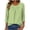 Green, variant on Women Striped 3/4 Sleeve Athletic Tunic Top Stretch Jersey Pullover for Activewear