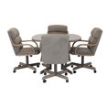 thumbnail image 3 of Caster Chair Company 5-Piece 42x42 Caster Dining Set Wood Edge Laminate Table Top & Graphite Chairs, 3 of 25
