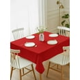 thumbnail image 4 of Christmas Red Tablecloth Rectangle Table Cloth 60x102 , Waterproof Tablecloth Outdoor Table Cloth, Modern Simple Xmas Red Backdrop Washable Table Cover for Kitchen Dining Party, 4 of 8