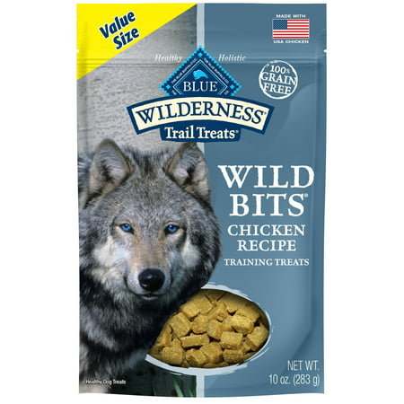 Blue Buffalo Wilderness Trail Wild Bits Chicken Recipe Grain Free Dog Training Treats,