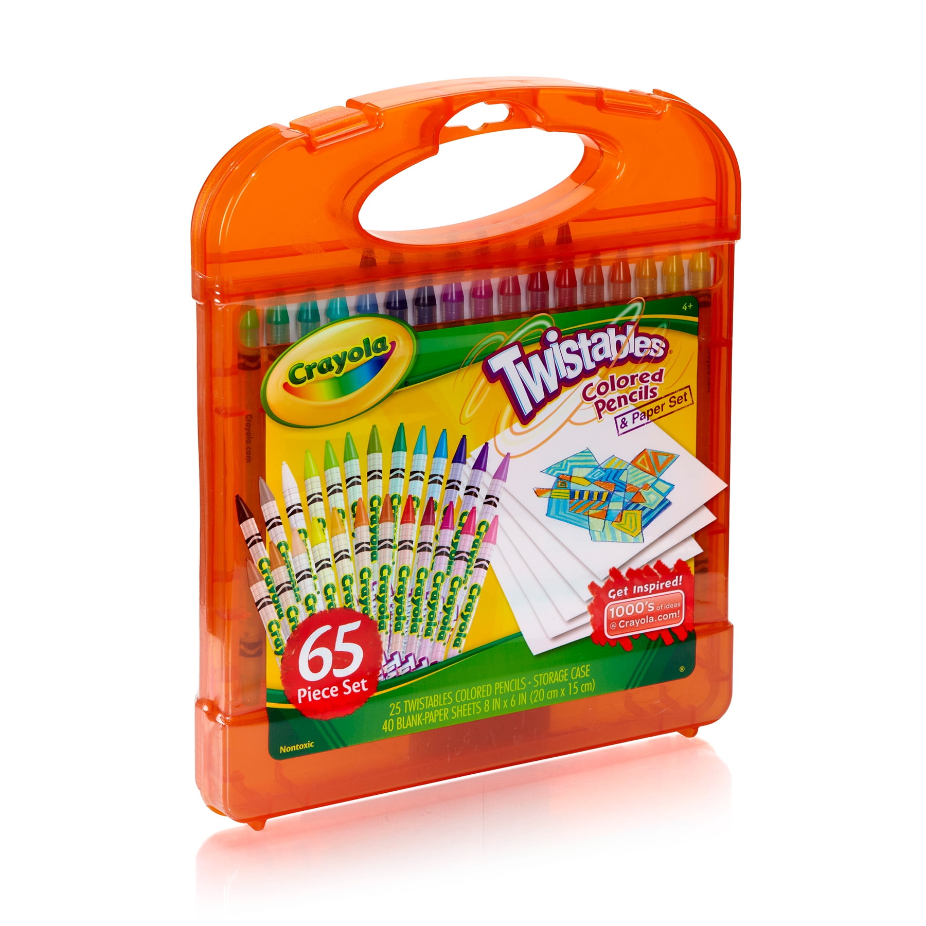 Crayola Twistables 25 Colored Pencils Set with Paper, Back to School Supplies, Arts and Crafts Tools, Coloring Gift for Teachers and Kids, Ages 4+